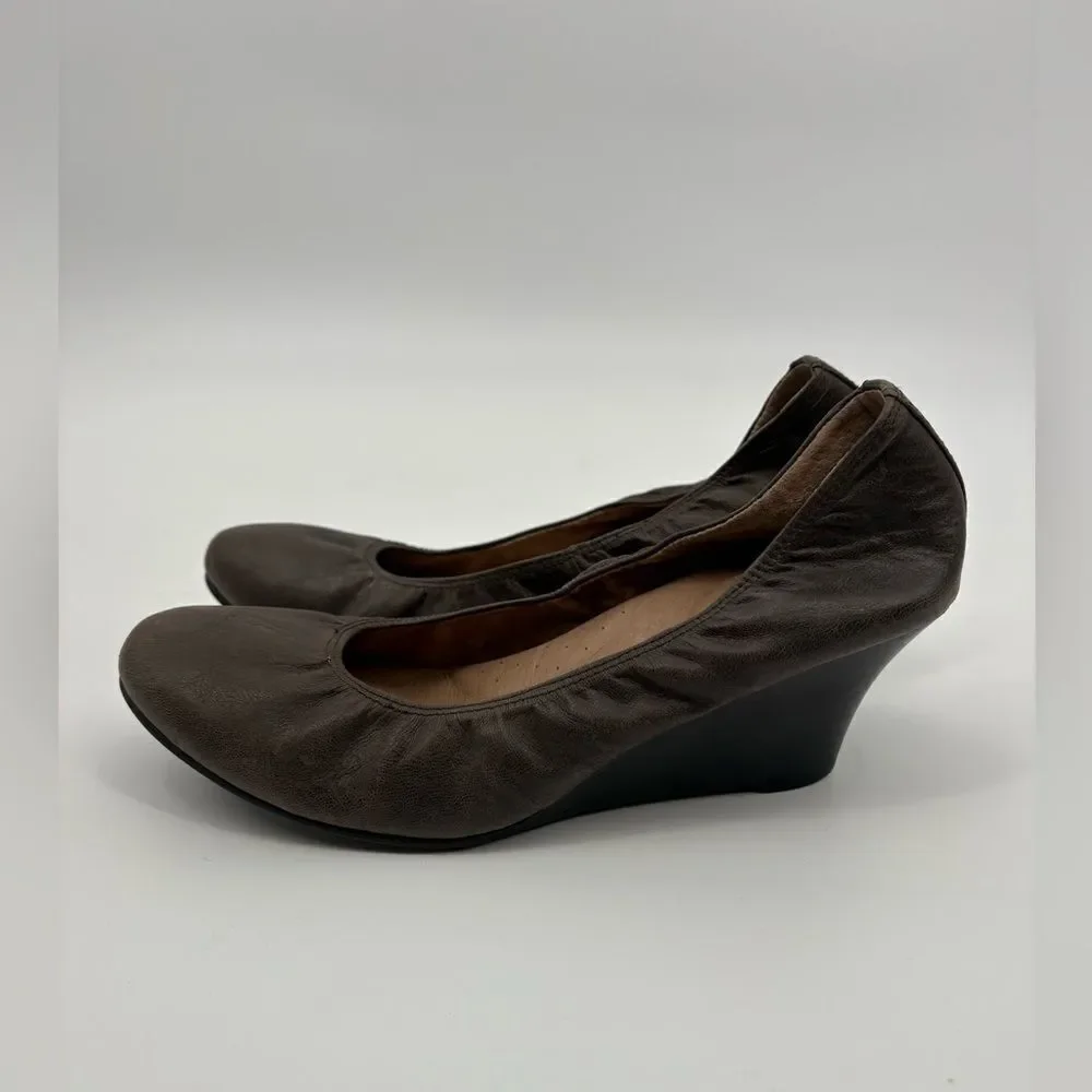 Brian James | leather Brown Women's wedge Shoes | size 9
